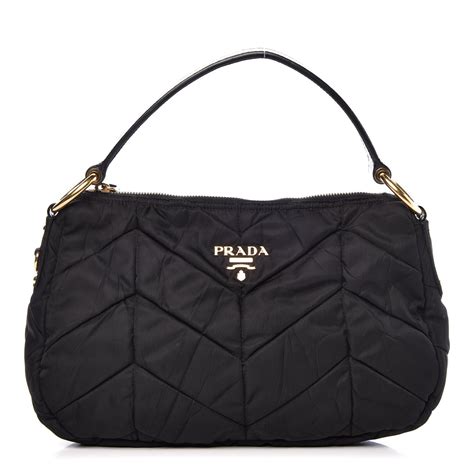 prada handbag with wood and nylon|Prada tessuto nylon shoulder bag.